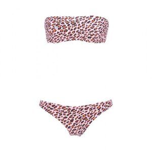 NWT Bandeau Bikini Italian Brand  Leopard Print